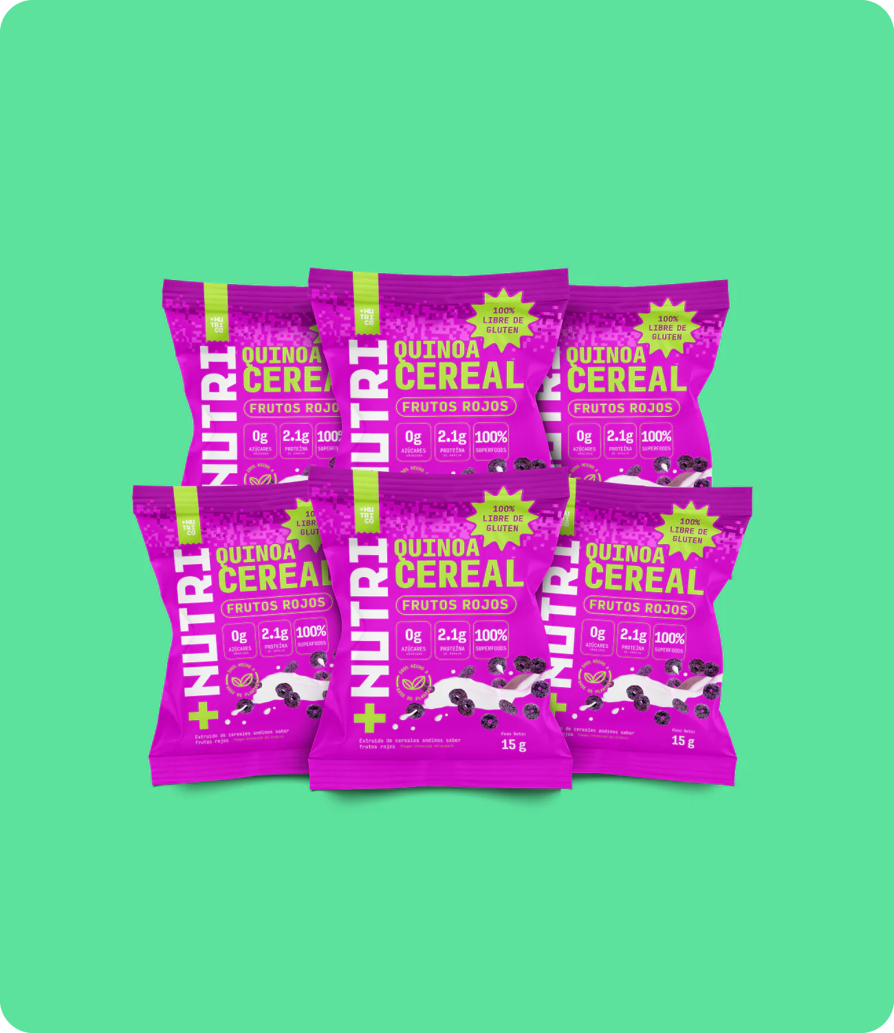 Pack x6 Cereal Frutos Rojos 15g