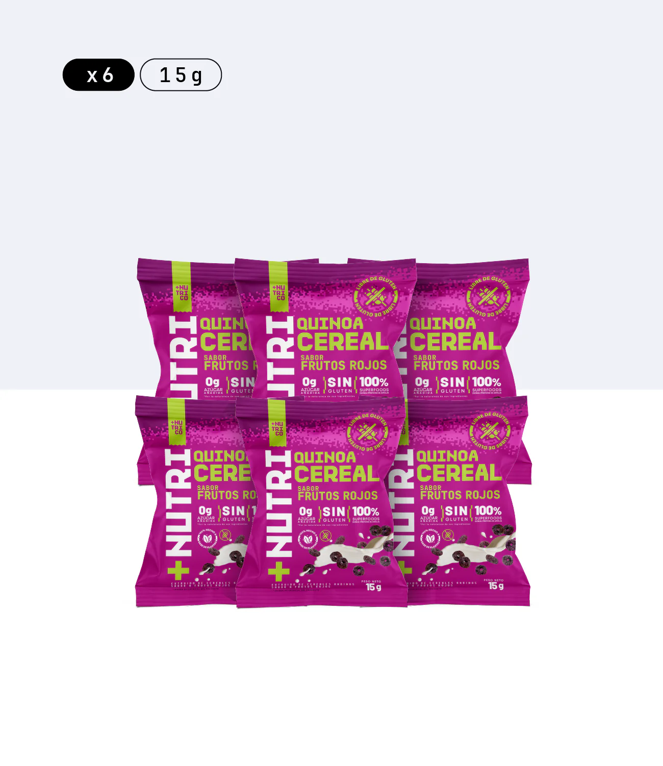 Pack x6 Cereal Frutos Rojos 15g - Image 2